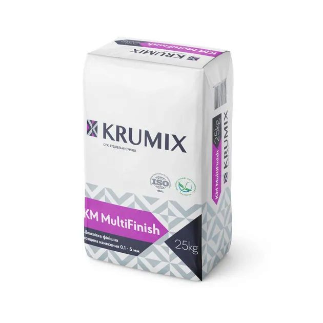 Шпаклівка чистова KRUMIX MultiFinish 25 кг (45 шт/пал)