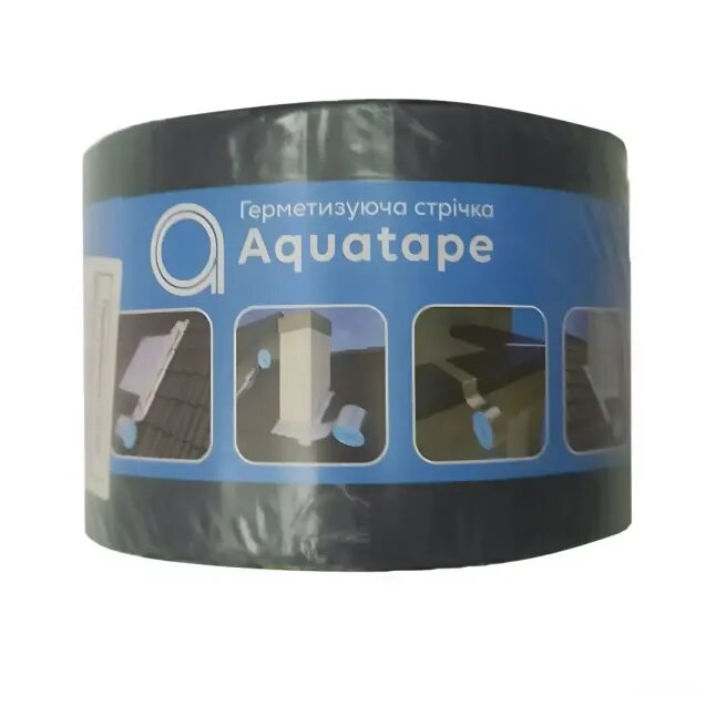 Самоклеюча герметизуюча стрічка AQUA TAPE графіт 10м*150мм